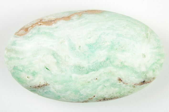 Polished Blue Caribbean Calcite Palm Stone #187851